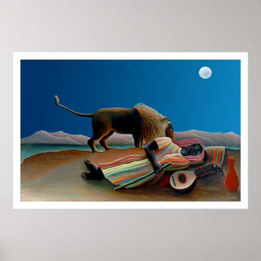 Rousseau - de slapende zigeuner - de  klassieke mu poster (Voorkant)