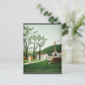 Rousseau - De zagerij in Bievres , fijne kunst Briefkaart (Staand voorkant)