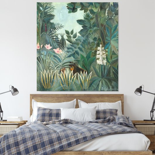 Rousseau Equatoriaal Oerwoud Canvas Afdruk (Insitu (Slaapkamer))