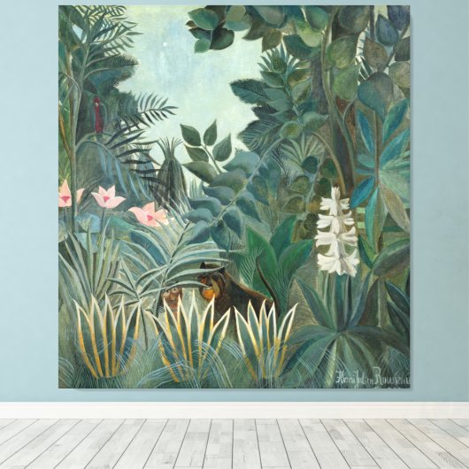 Rousseau Equatoriaal Oerwoud Canvas Afdruk (Insitu (Houten vloer))