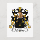 Rousseau Family Crest Briefkaart (Voorkant)