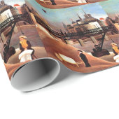 Rousseau - Ile Saint Louis en Notre Dame de Paris Cadeaupapier (Rol Hoek)