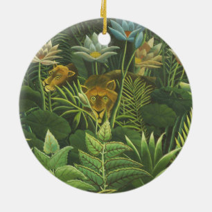 Rousseau Jungle Tropische Leeuw Kunstprint Schilde Keramisch Ornament