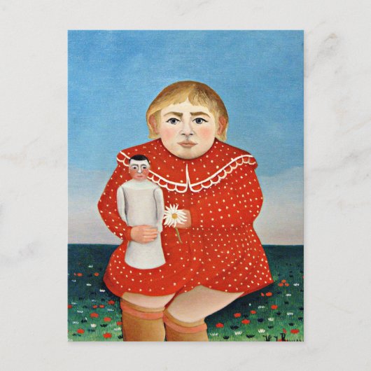 Rousseau - Kind met pop Briefkaart (Voorkant)