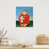 Rousseau - Kind met pop Poster (Keuken)
