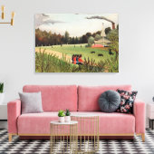 Rousseau - Landschap en vier jonge meisjes Canvas Afdruk (Insitu (Woonkamer))