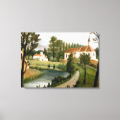 Rousseau - Landschap met Chapel, mooie kunst Canvas Afdruk (Voorkant)