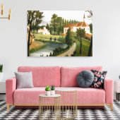 Rousseau - Landschap met Chapel, mooie kunst Canvas Afdruk (Insitu (Woonkamer))
