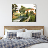 Rousseau - Landschap met Chapel, mooie kunst Canvas Afdruk (Insitu (Slaapkamer))