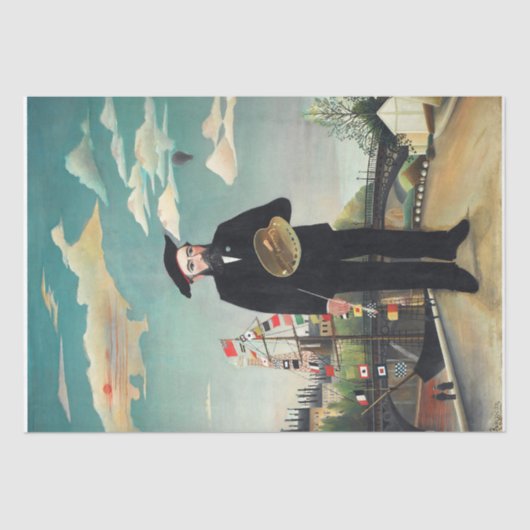 Rousseau - Mijzelf Portret - Landschap - Decoupage Tissuepapier (Voorkant)