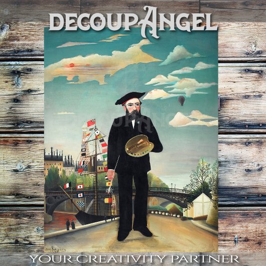 Rousseau - Mijzelf Portret - Landschap - Decoupage Tissuepapier