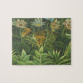 Rousseau Oerwoud Tropical Lion Art — Botanisch afd Legpuzzel (Horizontaal)