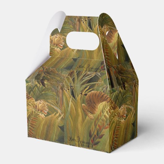 Rousseau Oerwoud Tropische Tijger Kunst Bedankdoosjes (Achterkant)