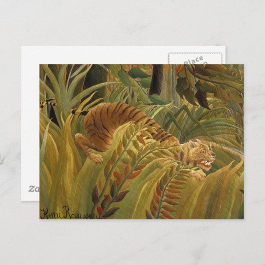 Rousseau Oerwoud Tropische Tijger Kunst Briefkaart (Voorkant / Achterkant)