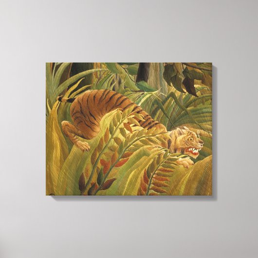 Rousseau Oerwoud Tropische Tijger Kunst Canvas Afdruk (Voorkant)