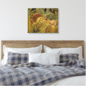 Rousseau Oerwoud Tropische Tijger Kunst Canvas Afdruk (Insitu (Slaapkamer))