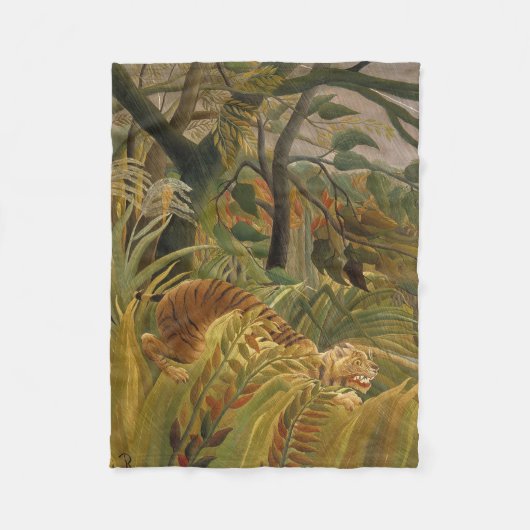 Rousseau Oerwoud Tropische Tijger Kunst Fleece Deken (Voorkant)