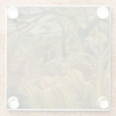 Rousseau Oerwoud Tropische Tijger Kunst Glazen Onderzetter (Achterkant)