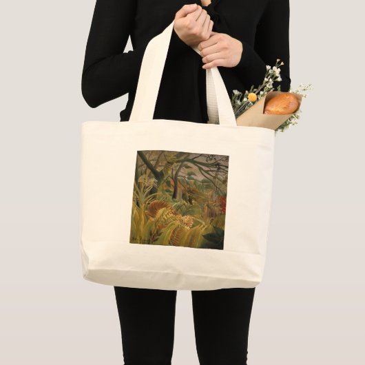 Rousseau Oerwoud Tropische Tijger Kunst Grote Tote Bag (Voorkant (product))