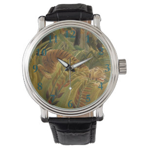 Rousseau Oerwoud Tropische Tijger Kunst Horloge