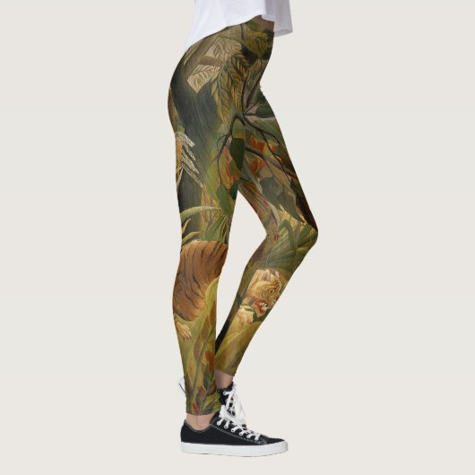 Rousseau Oerwoud Tropische Tijger Kunst Leggings (Rechts)