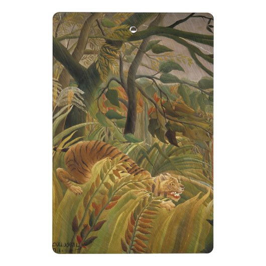 Rousseau Oerwoud Tropische Tijger Kunst Mini Klembord (Achterkant)