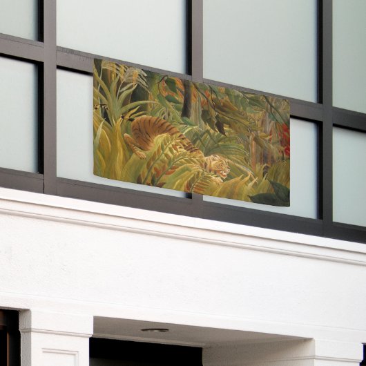 Rousseau Oerwoud Tropische Tijger Kunst Spandoek (Buitenkant Gebouw)