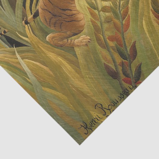 Rousseau Oerwoud Tropische Tijger Kunst Tissuepapier (Detail)