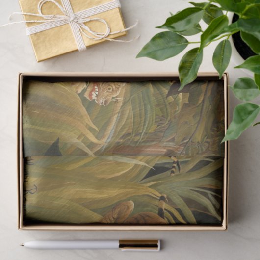 Rousseau Oerwoud Tropische Tijger Kunst Tissuepapier (Geschenk)