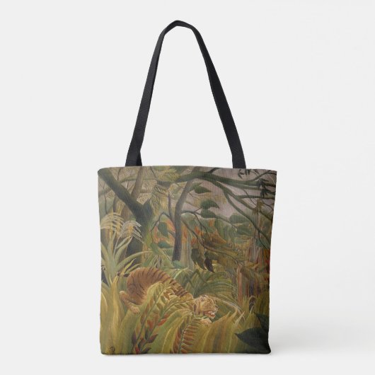 Rousseau Oerwoud Tropische Tijger Kunst Tote Bag (Achterkant)