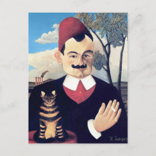 Rousseau - Portret van Pierre Loti Man met Kat Briefkaart
