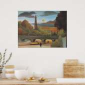 Rousseau Seine and Eiffel-tower in the sunset Post Poster (Keuken)