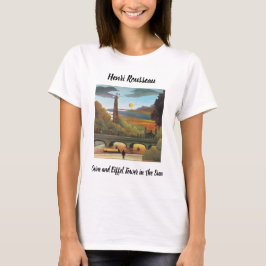 Rousseau Seine en Eiffel-toren op zonsondergang T-shirt