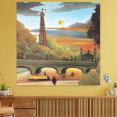 Rousseau - Seine en Eiffeltoren Canvas Afdruk (Insitu (Woonkamer))