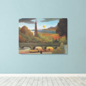 Rousseau Seine en Eiffeltoren in de zon Canvas Afdruk (Insitu (Houten vloer))