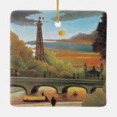 Rousseau - Seine en Eiffeltoren Keramisch Ornament (Achterkant)