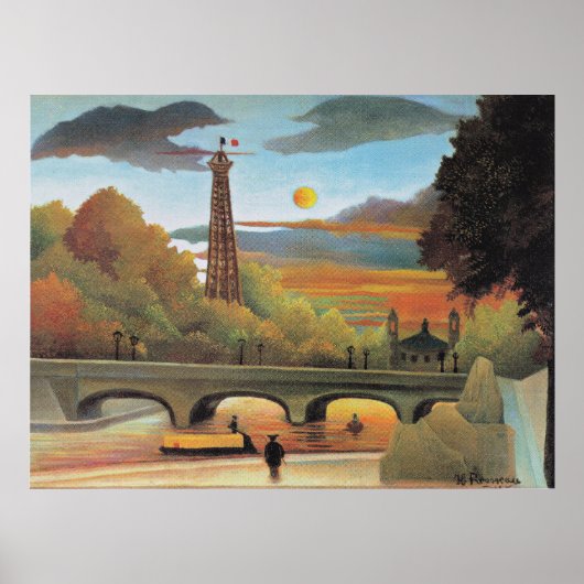 Rousseau - Seine en Eiffeltoren Poster (Voorkant)