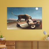 Rousseau Sleeping Gypsy Lion Painting Canvas Afdruk (Insitu (Woonkamer))