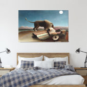 Rousseau Sleeping Gypsy Lion Painting Canvas Afdruk (Insitu (Slaapkamer))