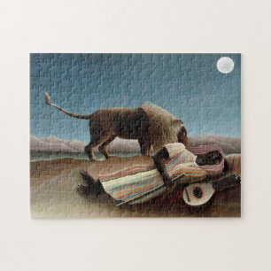 Rousseau Sleeping Gypsy Lion Painting Legpuzzel
