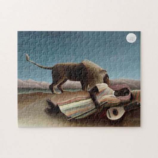 Rousseau Sleeping Gypsy Lion Painting Legpuzzel (Horizontaal)