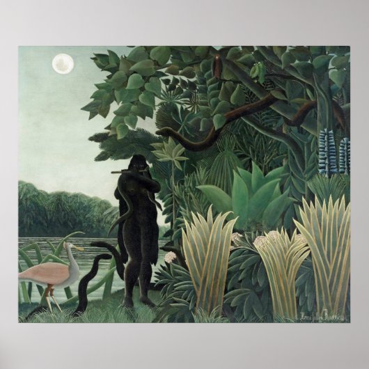 Rousseau Snake Charmer Painting Poster (Voorkant)