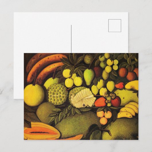 Rousseau - stil leven met exotische vruchten, fijn briefkaart (Voorkant / Achterkant)