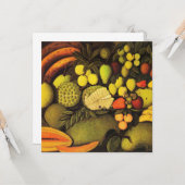 Rousseau - stil leven met exotische vruchten, fijn kaart (Voorkant / Achterkant in situ)