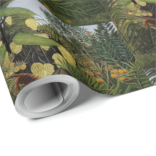 Rousseau-strijd tussen Tiger en Buffalo Cadeaupapier (Rol Hoek)