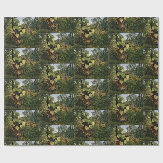 Rousseau-strijd tussen Tiger en Buffalo Cadeaupapier (Vlak)