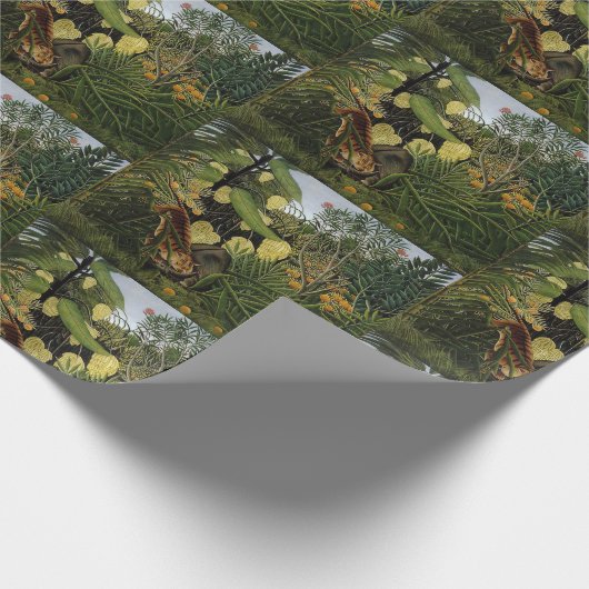  Rousseau-strijd tussen Tiger en Buffalo Cadeaupapier (Hoek)