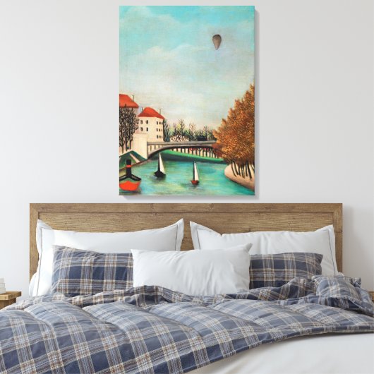 Rousseau - Studie naar het Uitzicht van de Pont de Canvas Afdruk (Insitu (Slaapkamer))