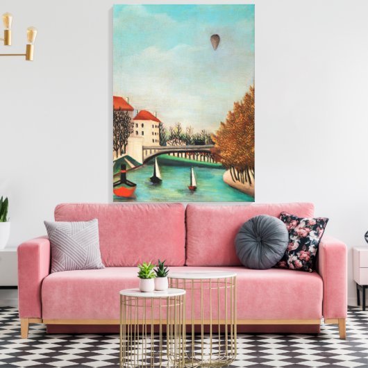 Rousseau - Studie naar het Uitzicht van de Pont de Canvas Afdruk (Insitu (Woonkamer))