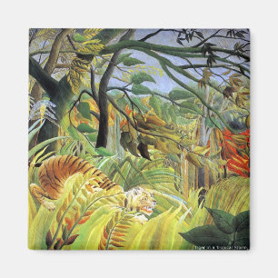 Rousseau: Tijger in een tropische storm Magneet